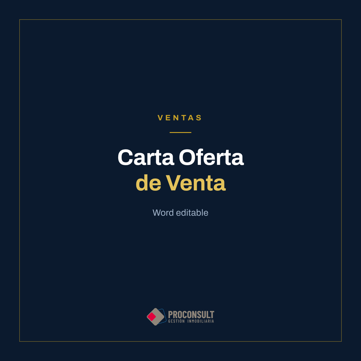 Carta Oferta de Venta en Word editable