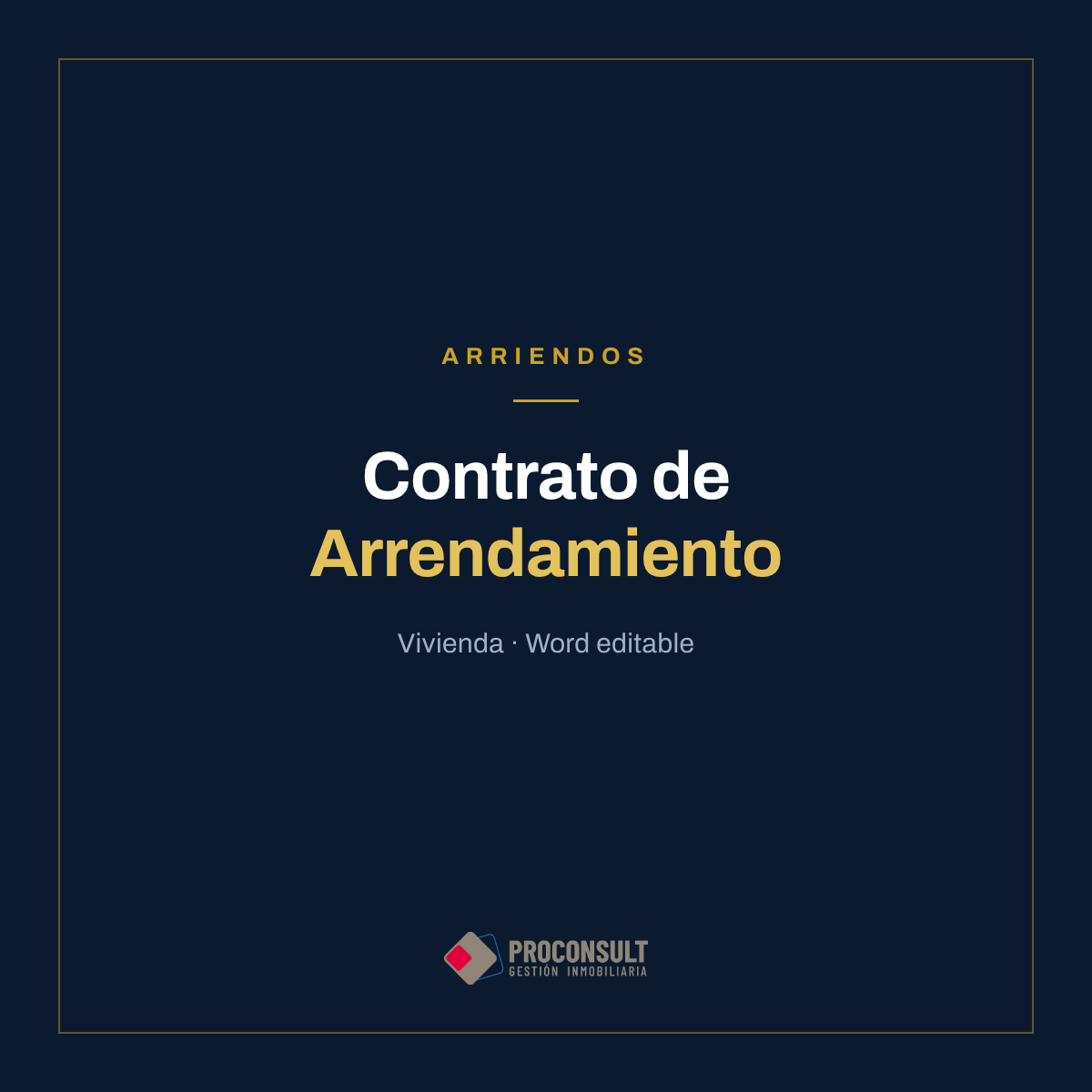 Contrato de Arrendamiento de Vivienda en Word editable