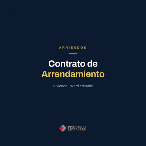 Contrato de Arrendamiento de Vivienda en Word editable