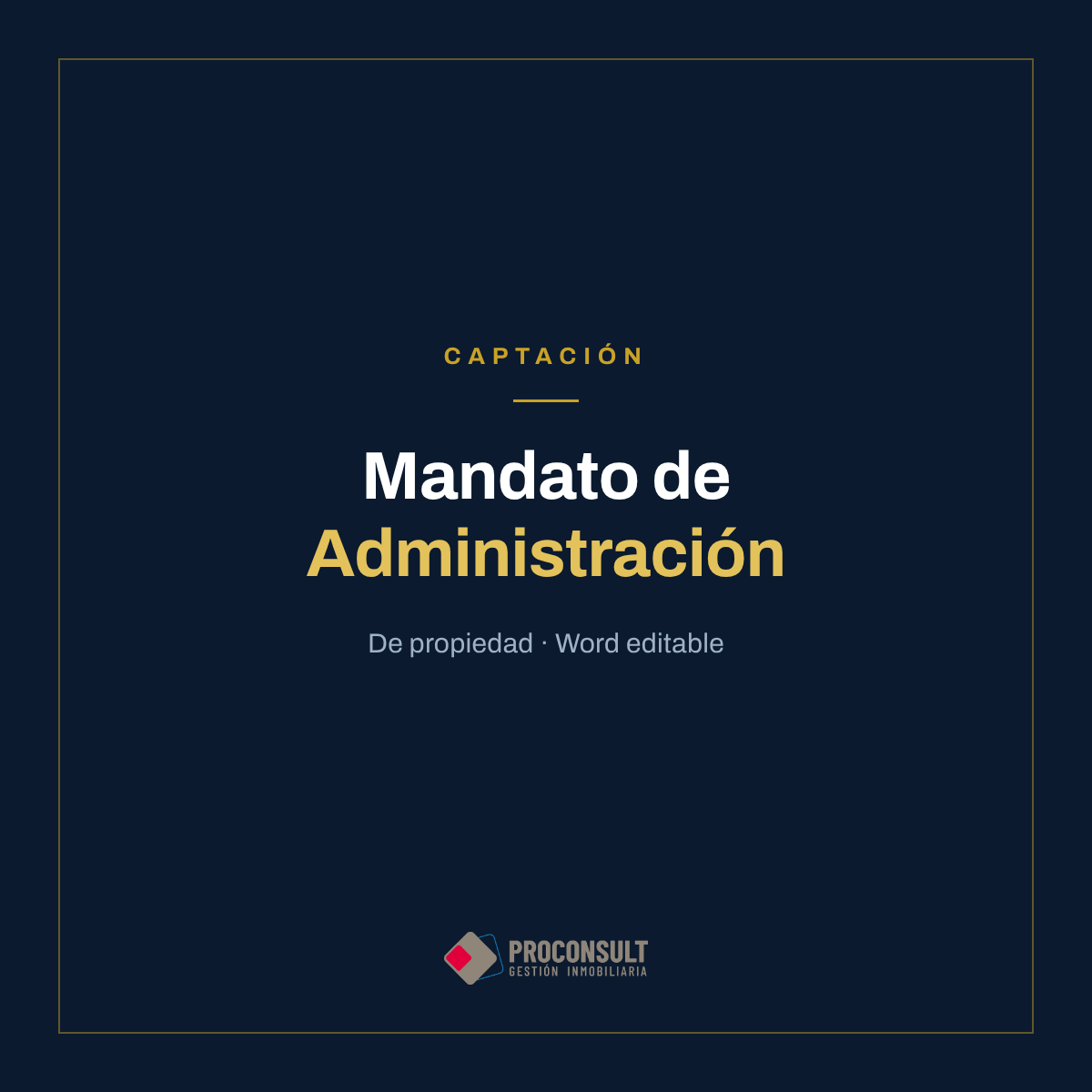 Mandato de Administración de Propiedad en Word editable