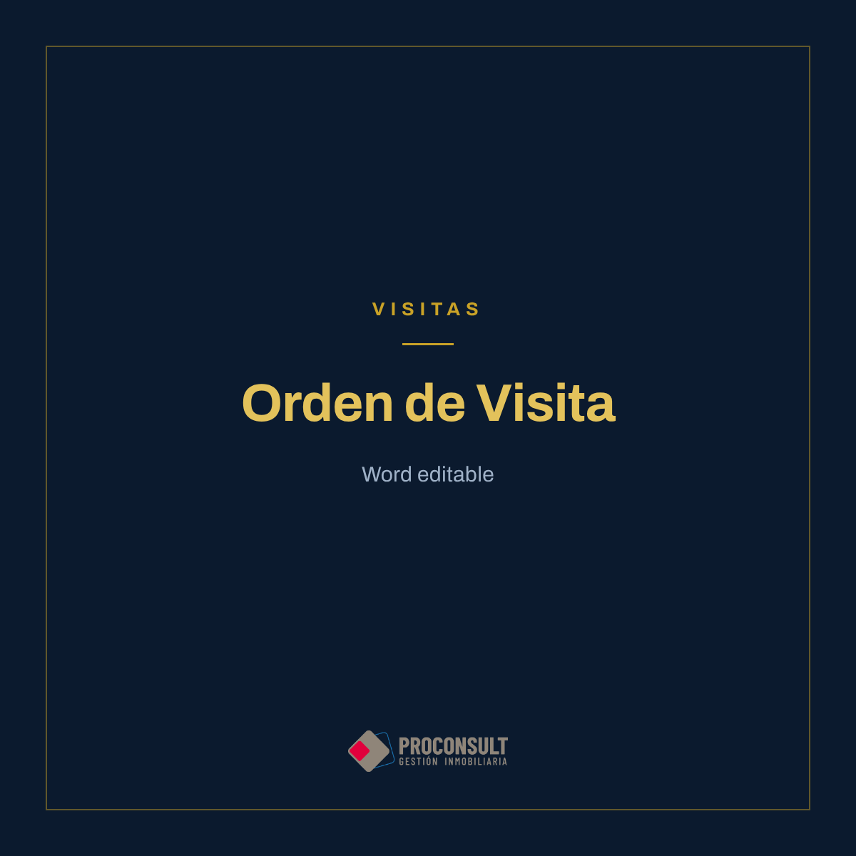 Orden de Visita en Word editable