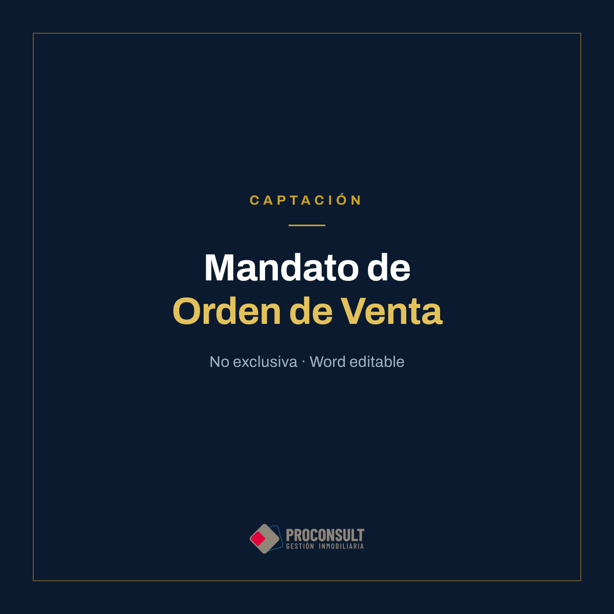 Mandato de Orden de Venta (no exclusiva)